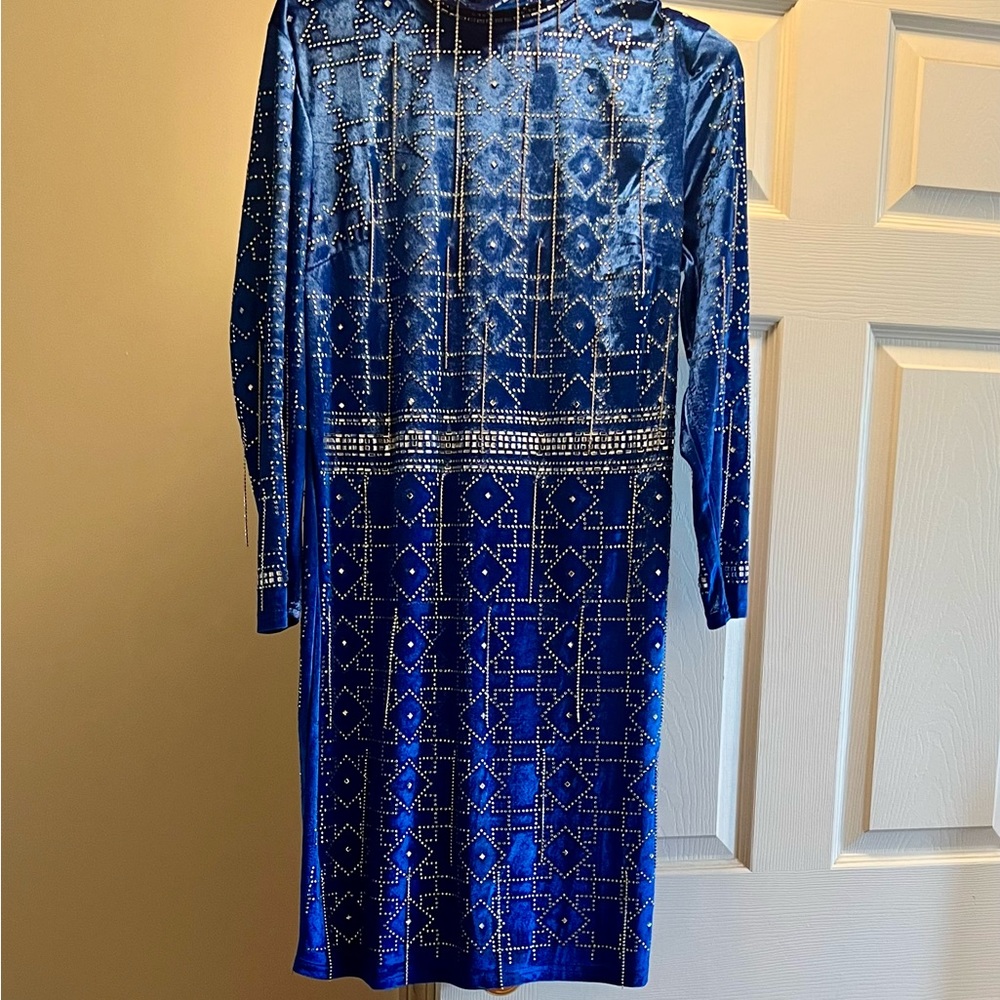 Blue-Jewled Bling Dress